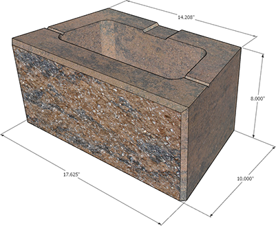 GeoStone Standard Block - Dimensions
